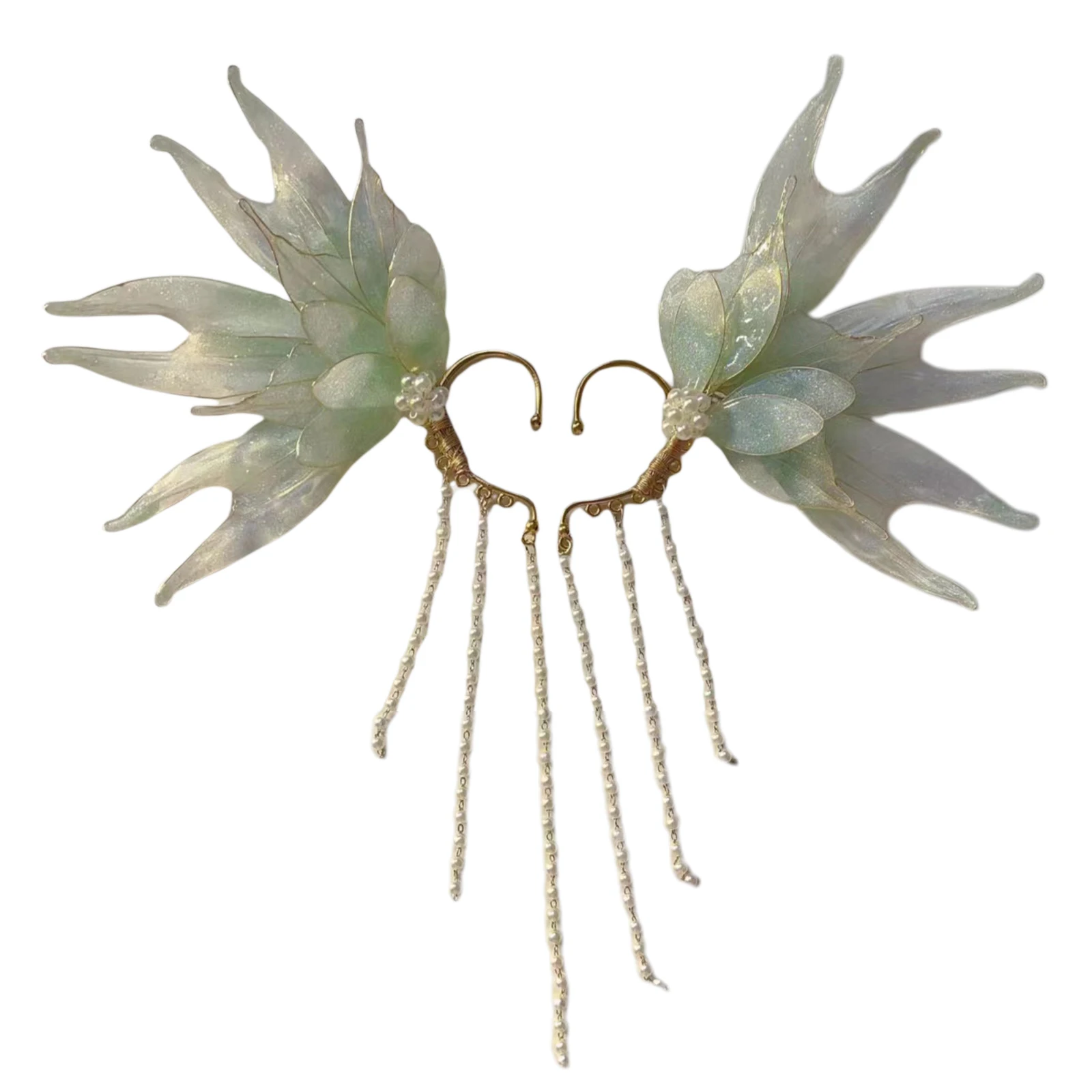 Vrouwen Fee Oorbellen Mooie Clip op Zeemeermin Oorbellen Prinses Kwastje 2 stks Oorbellen Mode Oorbellen Rollenspel Accessoires