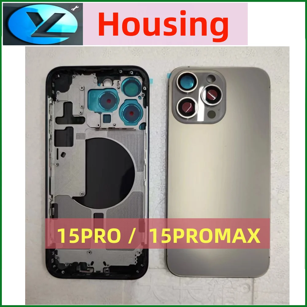 

Корпус для iPhone 15PRO 15PROMAX, крышка батарейного отсека + корпус средней рамы + с боковыми кнопками + лоток для SIM-карты + инструменты, задняя крышка 15P + кольцо для камеры