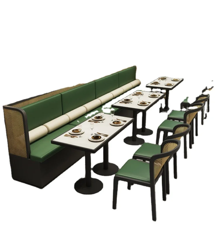 

# Back Dining Seating Booth Sets For Restaurant Furniture Customized Fast Food Sofa Booth Restaurant