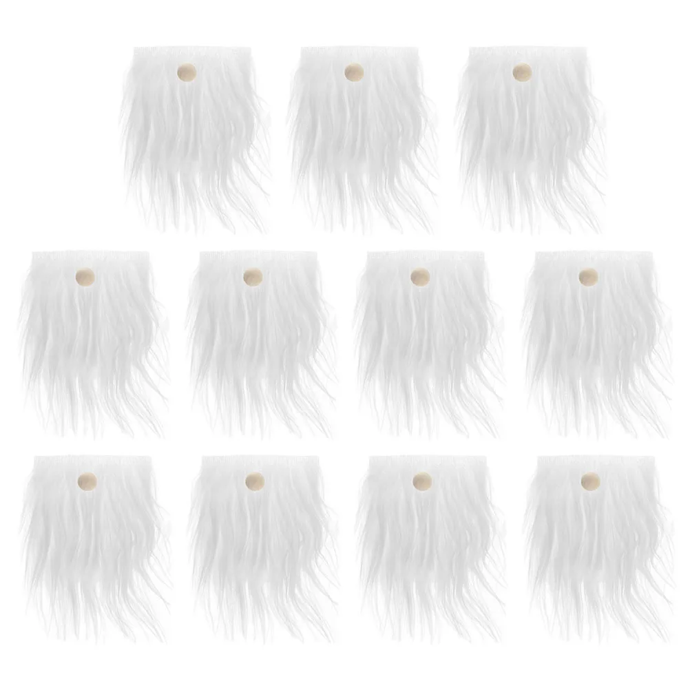 

24Sets Gnome Beards Nose Wood Balls Pre-Cut DIY Craft Supplies Gnome Making Accessories DIY Fake Beards Fur for Crafts