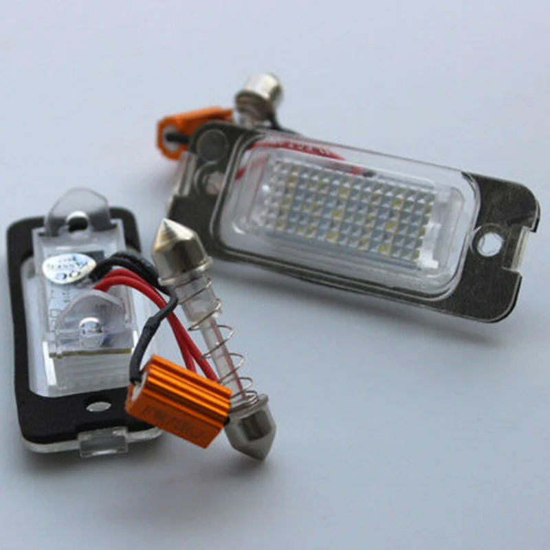 2X Car Led License Plate Light License Plate Light for Mercedes-Benz W163 W164 X164 ML GL