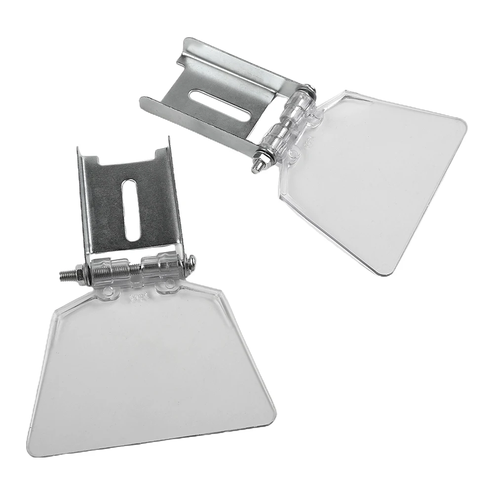 

9.7X6.8X1.4cm Eye Protection 2pcs Guard Bench Replacement Safety Shields Silver & Transparent Stainless Steel ABS Material