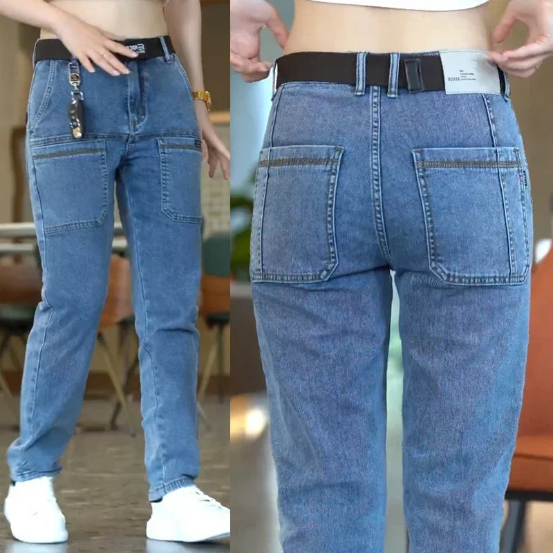 2026 New Men's Slim Jeans Stretch Fashion Multiple Pockets Denim Trousers Male Clothes Boyfriend Pants Streetwear