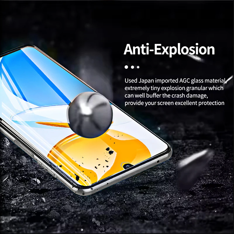 2/4PCS 2.5D Front Anti-Fingerprint Tempered Glass for Honor X7 X 7 CMA-LX2 6.74