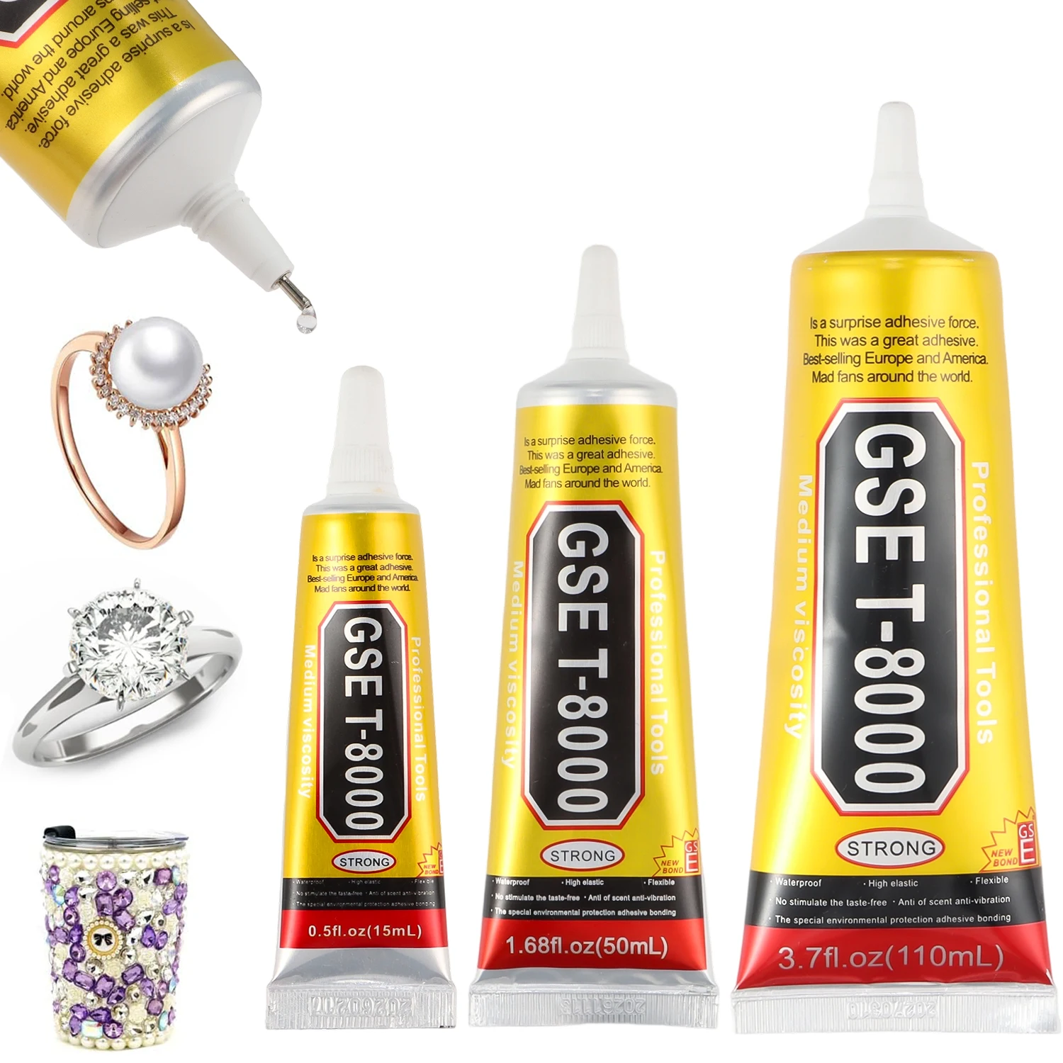 T8000/T9000 transparent adhesive, DIY jewelry adhesive, craft jewelry adhesive, jewelry production