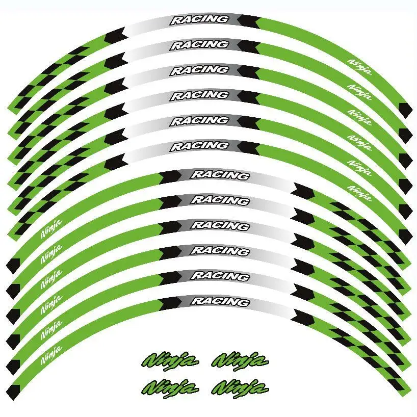Motorrad Zubehör Felge Streifen Rad Band Aufkleber Aufkleber Für Kawasaki ninja400 ninja400 ninja 300 ninja 600R 500/R