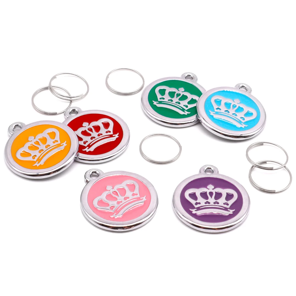 

100Pcs Wholesale Personalized Dog Tag Pet ID Tag Name Tags Customized Cat Puppy Tags Collar Pet Accessories