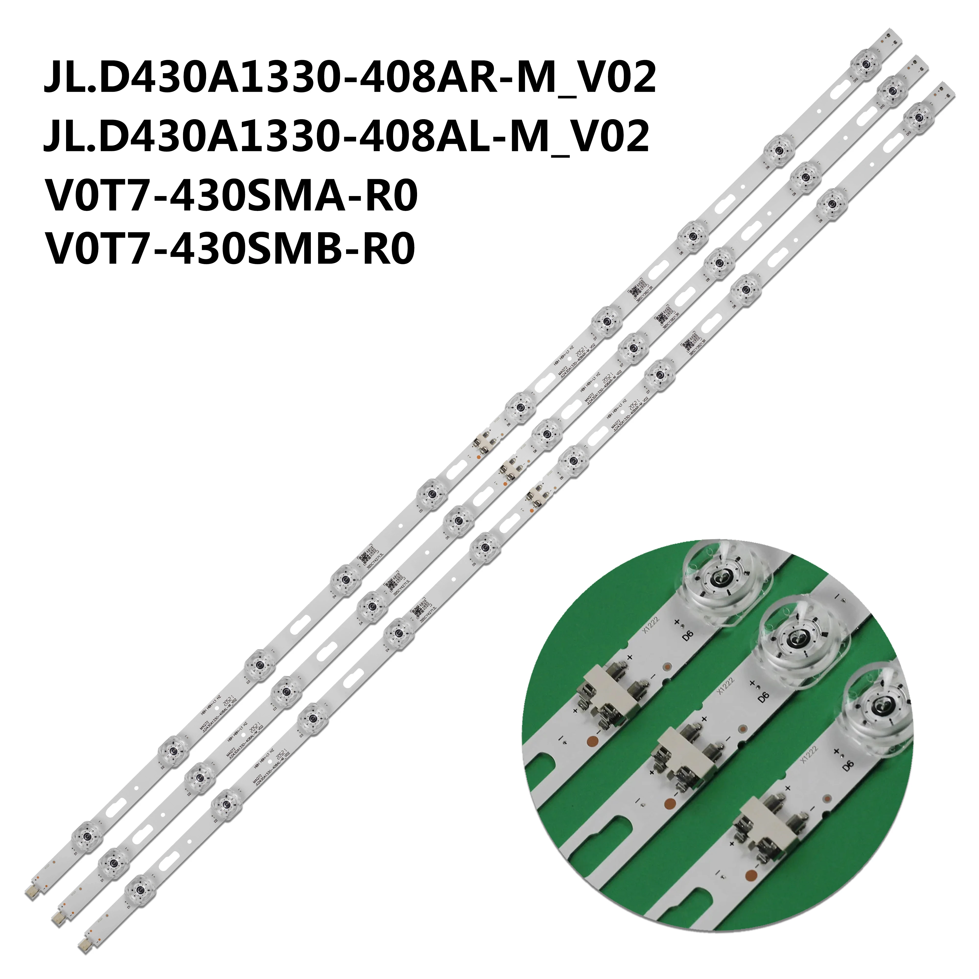 New 6pcs/Kit LED Backlight CY-BT043HGCV2H CY-BT043HGNV1H UE43TU7125 UE43TU7005 CY-BT043HGHV5H CY-GT043HGHV2H CY-GT043HGAY2V