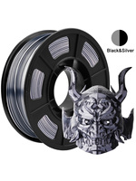 PLA Filament 1.75mm Dual Color Black Silver, 3D Printer Filament , 250g Spool(0.55lbs) Fits for Most FDM 3D Printers