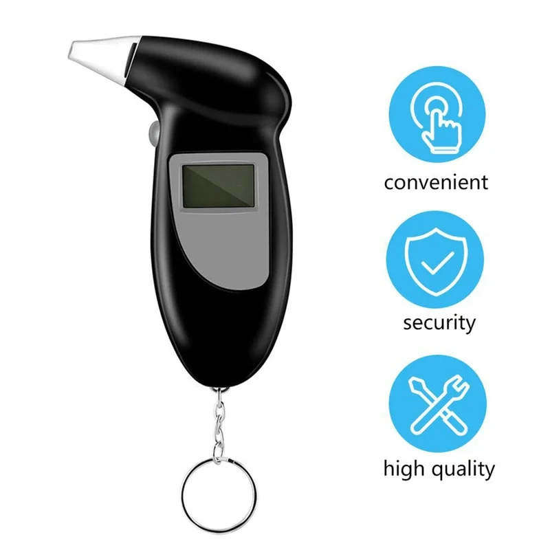 Professionale Palmare Retroilluminazione Digitale Alcol Tester Breath Tester Etilometro Analizzatore Rilevatore LCD Retroilluminazione Luce