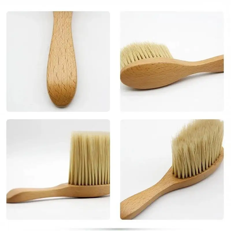 Weiche Borsten, Nackenbürste für Friseure, leicht, mit rutschfestem Griff, professionelles Werkzeug für den Einsatz im Salon, im Friseursalon oder zu Hause. – Detail 12
