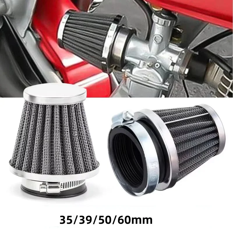 Universal 35-60mm Motorcycle Tapered Air Filter Cleaner  Mushroom Head Air Filter Clamp-on Replacement Part Conical Air Filters