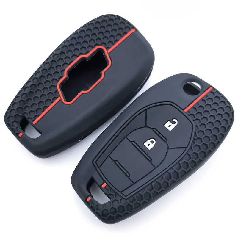 Novo silicone caso chave remota do carro fob para chevrolet cruze trax ls crachá faísca sonic aveo rastreador onix rs trailblazer acessórios