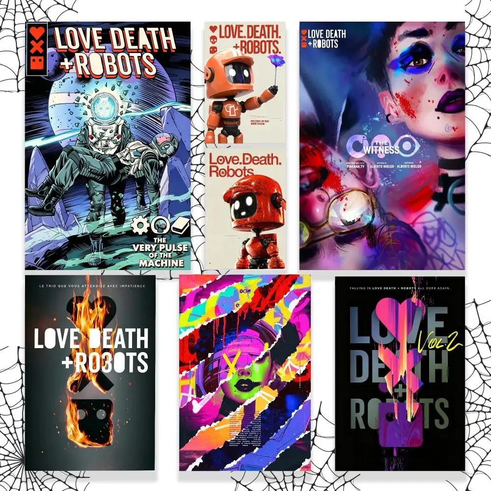 Classic Love, Death & Robots Poster Graphic Wall Art Poster HD Waterproof PP Paper Print Bedroom Living Room Office Decor Gift
