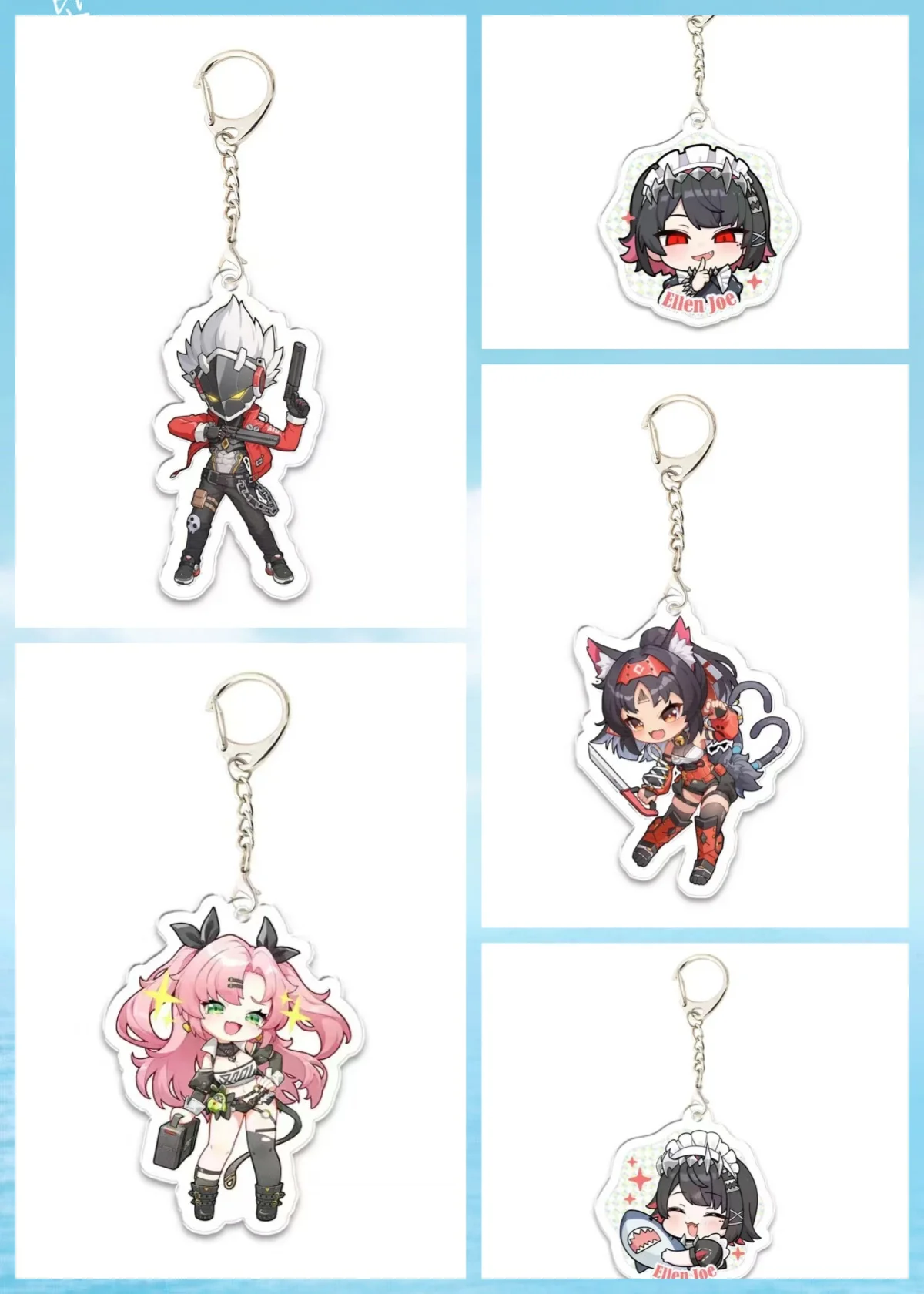 Game Zenless Zone Zero Acrylic keychain schoolbag pendant cute gift collection for friends 6cm