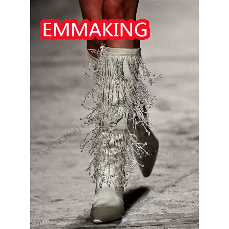 جديد الديكور شرابات موضة مثير النساء المدرج الأحذية أشار تو حفلة ضوء أصفر شتاء روما حذاء برقبة للركبة أحذية السيدات