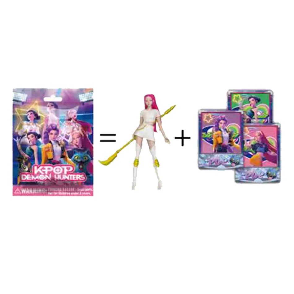 Silver Performance Dress Anime Kpop Demon Hunters Figure Toy Model Collectible Desktop Decoration for Fans of Animated Drawings