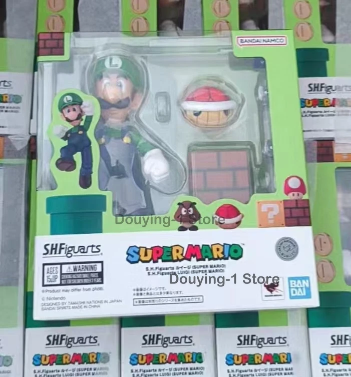 

В наличии: Новая фигурка Bandai SHF Super Mario Luigi (Луиджи) в зеленой шляпке, по мотивам игры, аниме-модель, игрушка, подарок