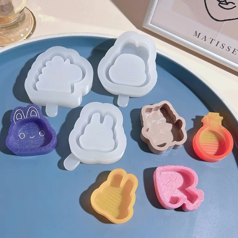 DIY Hat Player Rabbit Cat Shaped Silicone Shaker Mold Jewelry Mold Jewelry Accessories