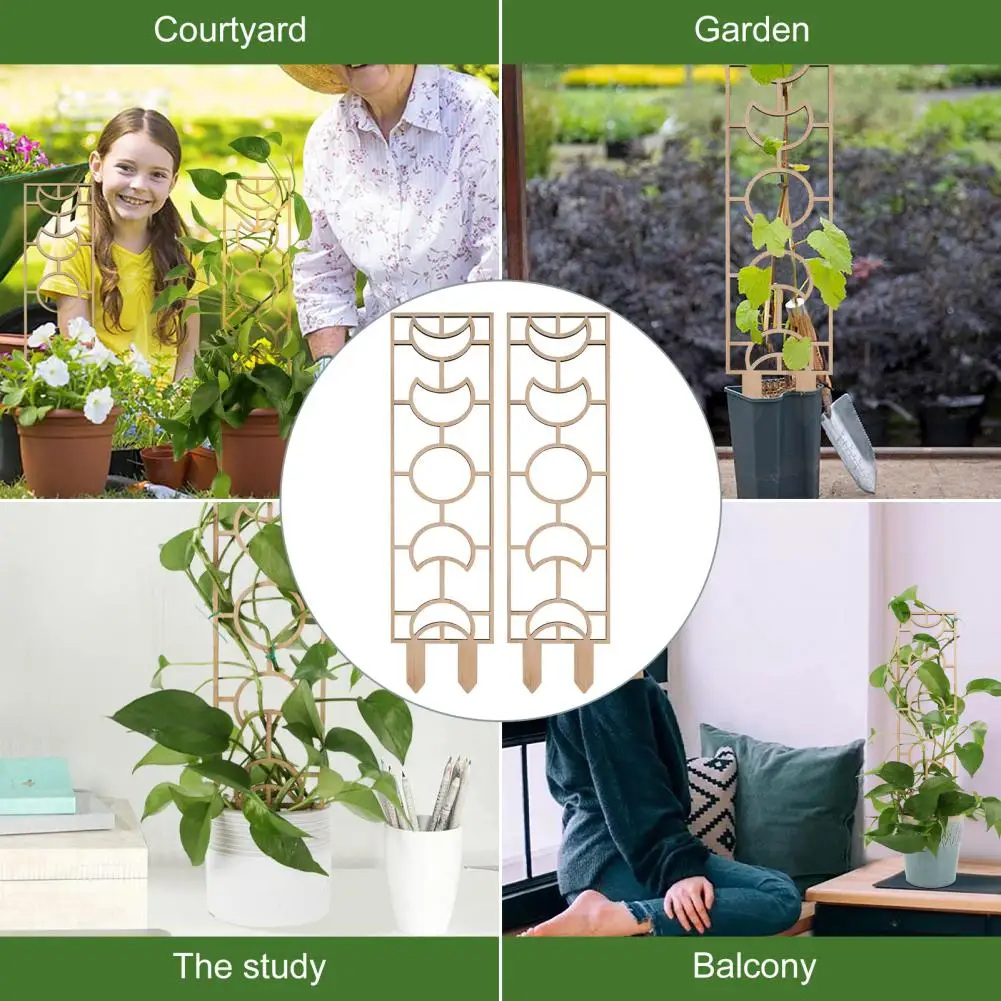 Wooden Plants Trellis 2pcs Wooden Plant Trellis Set Climbing Plant Supports Easy Installation Garden Supplies for Indoor Outdoor