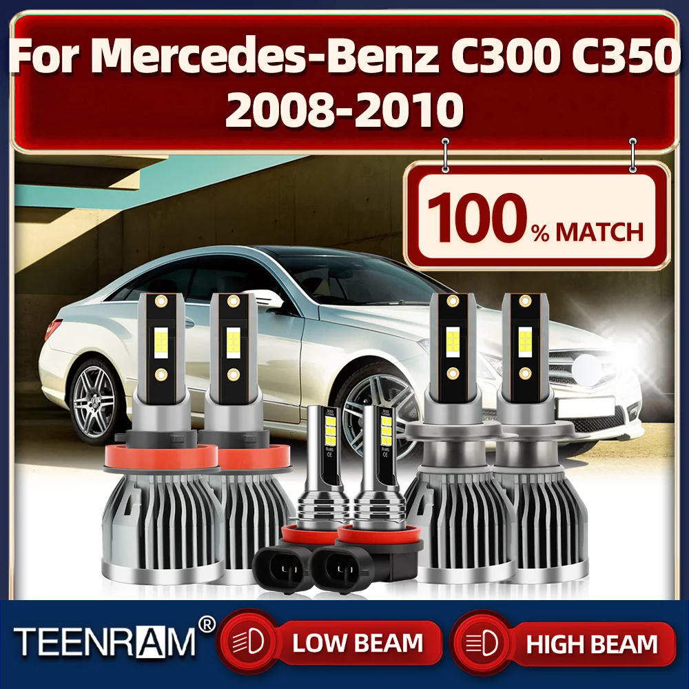 

360W Canbus LED Headlight 60000LM Super Bright Car Headlamps Bulbs 12V 6000K White For Mercedes-Benz C300 C350 2008 2009 2010