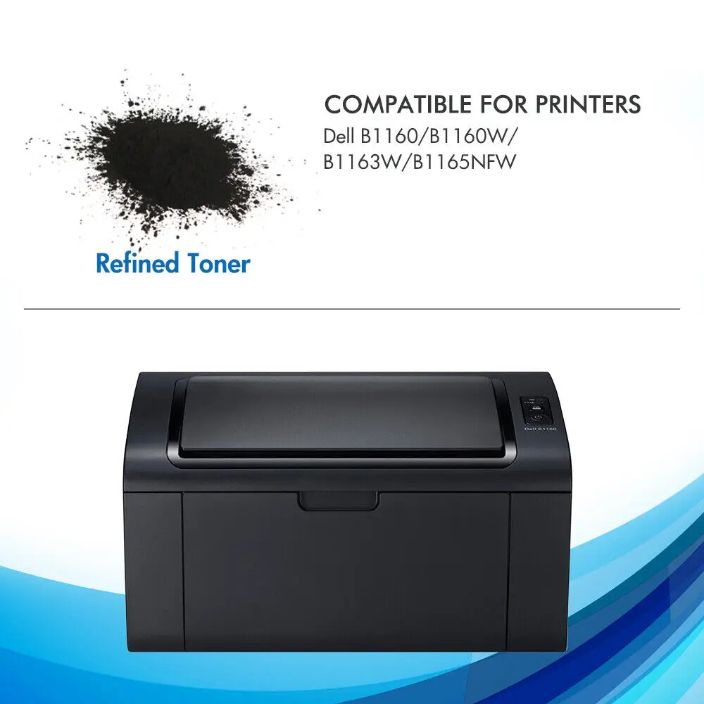 Cartouche de Toner Laser 1PK pour Dell 331 – 7335 HF442 B1163w B1165nfw B1160 B1160W