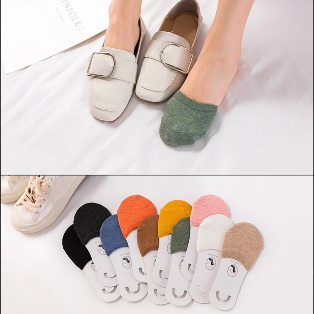 Simple Cotton Forefoot Socks Anti-skid Breathable Forefoot Half Foot Toe Socks Invisible Front Foot Open Toe Split Toe Socks