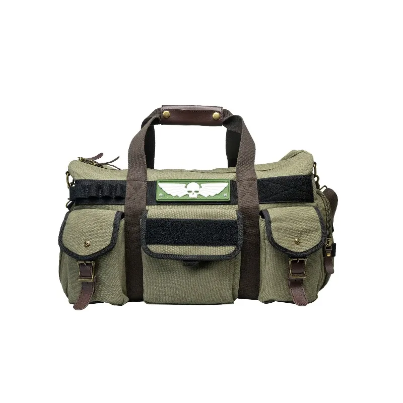 Starforged Genuine Warhammer 40K Peripheral Star World Army Portable Travel Single Shoulder Canvas Backpack Embroidered Velcro view 4