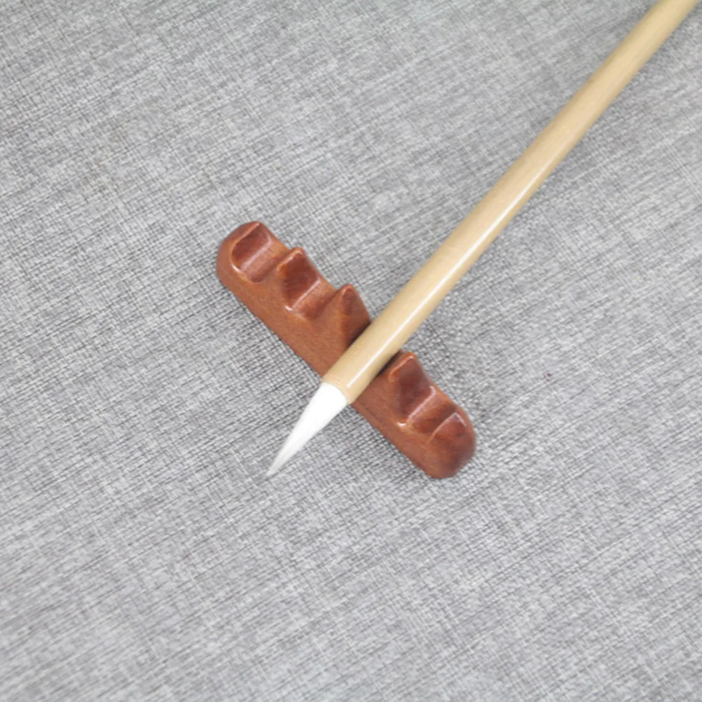 

1Pcs Natural Wood Calligraphy Pen Rack Durable Practical Brush Brush Stand for Painting Wooden Calligraphy Pen Holder