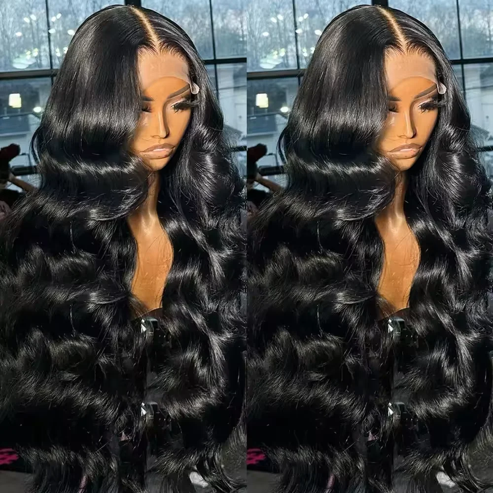 

250%Density 13x6 Body Wave Human Hair Wigs 13X4 HD Transparent Lace Front Wigs Brazilian PrePlucked Human Hair For Women