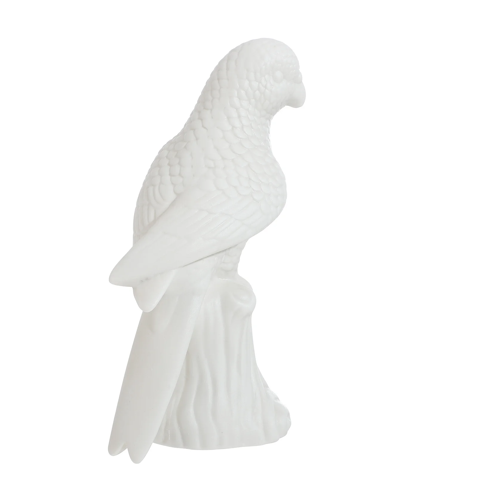 

Ceramic Parrot Craft Decor White Delicate Adornment Compact Creative Chic Home Office Decorative Supply Unique Craft