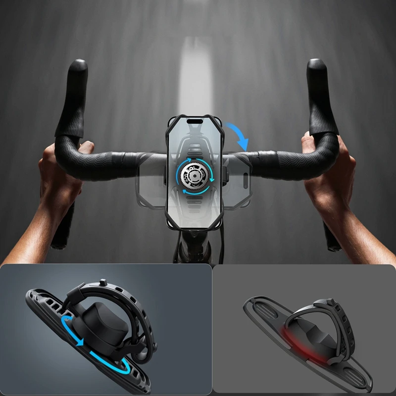 ใหม่ JOYROOM ขี่จักรยานผู้ถือโทรศัพท์มือถือจักรยานไฟฟ้าจักรยานนําทางวงเล็บแฮนด์สายรัดซิลิโคน Multi-Function Bracket