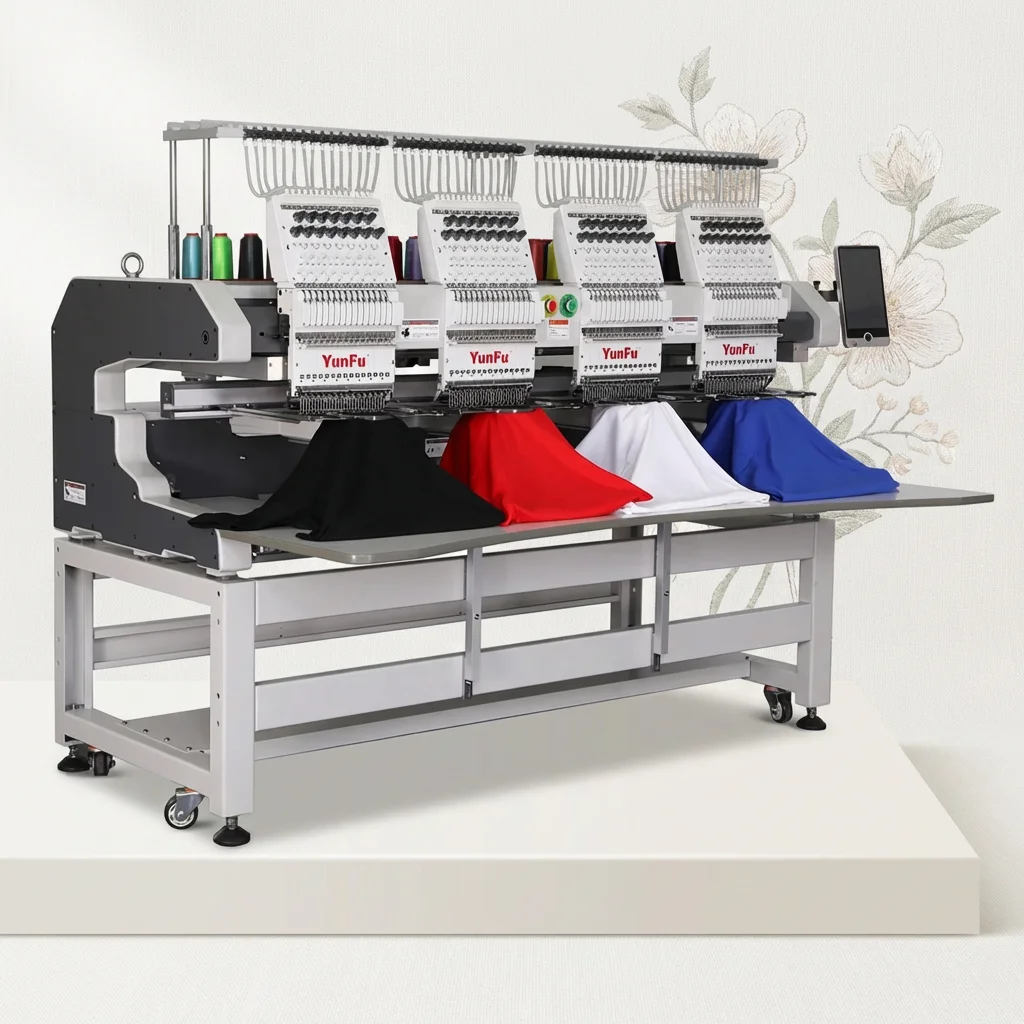 Stable High Performance 4 Head Computerized Embroidery Machine for Small Factory Caps and Garment Business