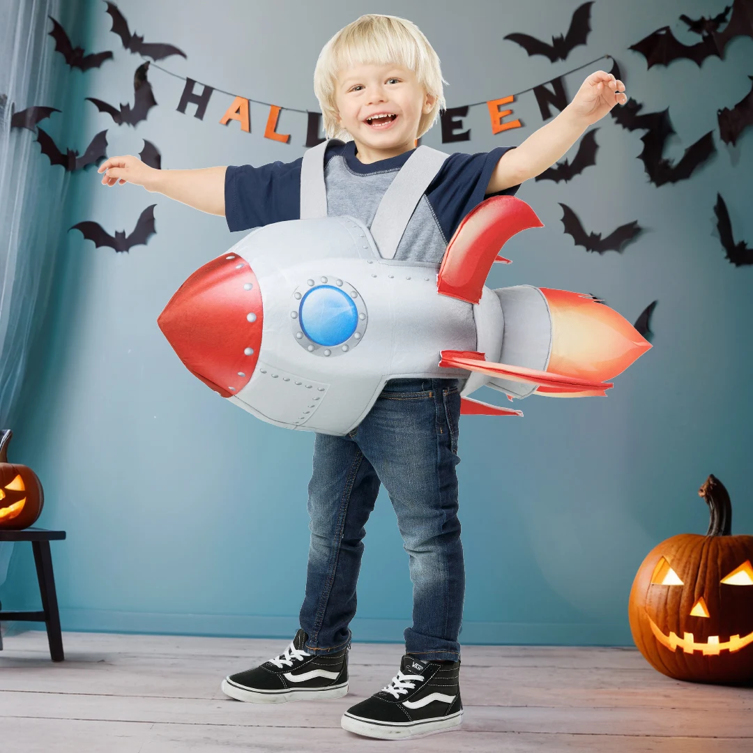 

Creative Halloween Children's Performance Costume 3D Rocket Performance Clothes Kindergarten Stage Costume Children's Dress