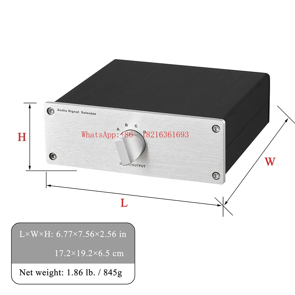 NEW 4-in-1-out/3-in-3-out RCA Audio Source Selector for Home Stereo System CD/DVD/AMP Switch Box RCA0303-HG/RCA4101