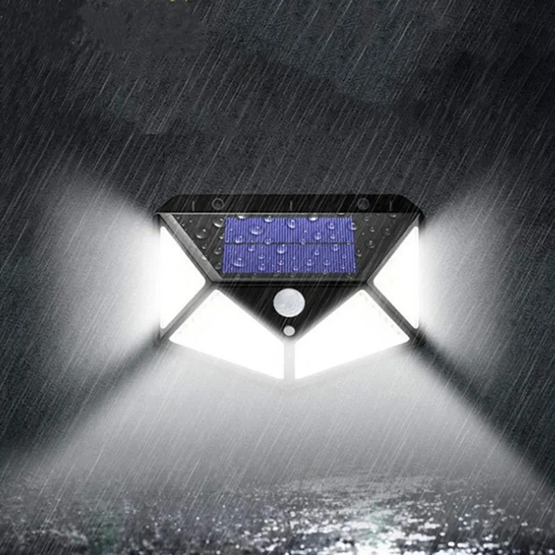 

100 LED Ip65 Solar Light Outdoor Solar Lamp PIR Motion Sensor Wall Light Waterproof Solar Powered Sunlight For Garden Decoration