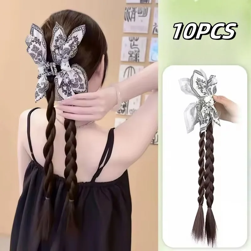

High Quality Summer Synthetic Design Ponytail Wigs Hair Claw Clips Custom Bows Wigs Women Hair Claw Clips Accessories for Women