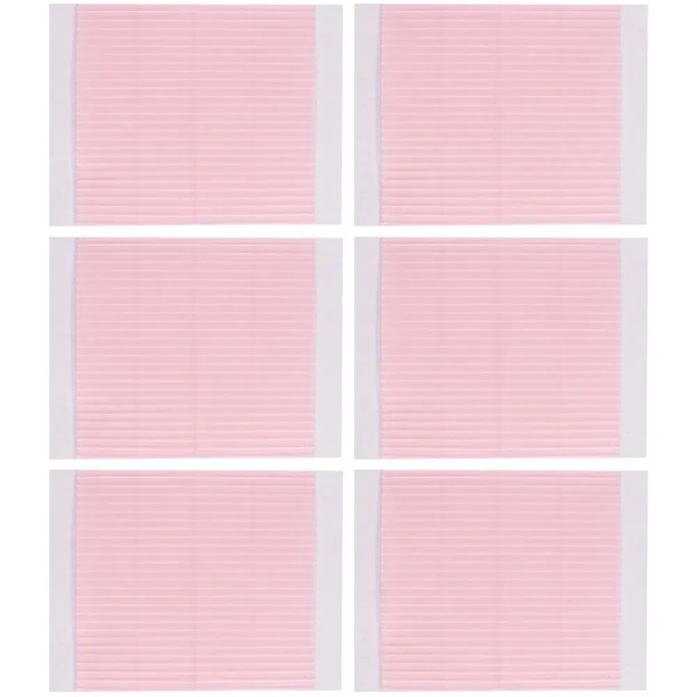6Sheets Double Eyelid Sticker Natural Fiber Strip Breathable Adhesive Eyelid Lifter Sticker Beauty Makeup Accessory for Hooded