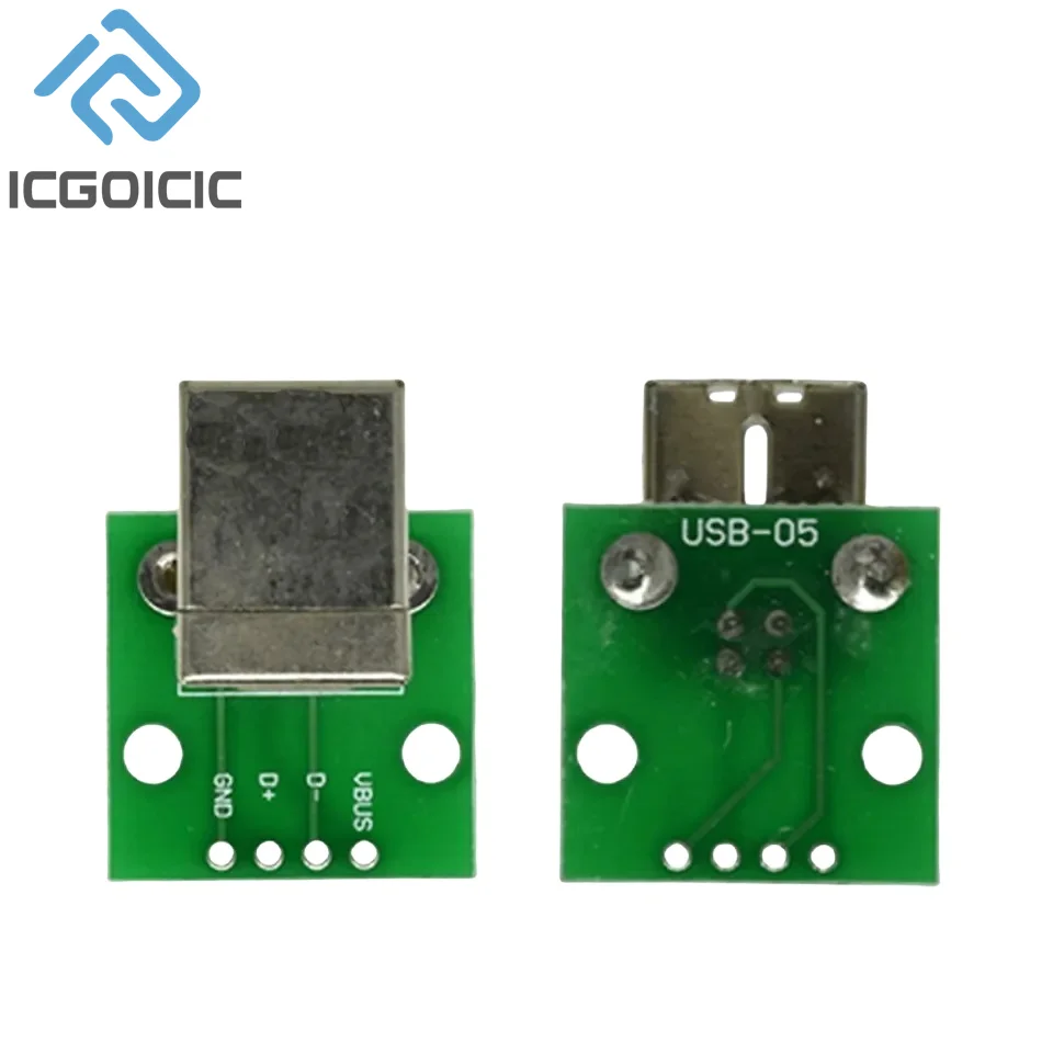 10PCS/Lot MICRO MINI5P Type-C USB To Dip Female B-type Square Interface Printer Mike PCB Converter Adapter Breakout Board image 2