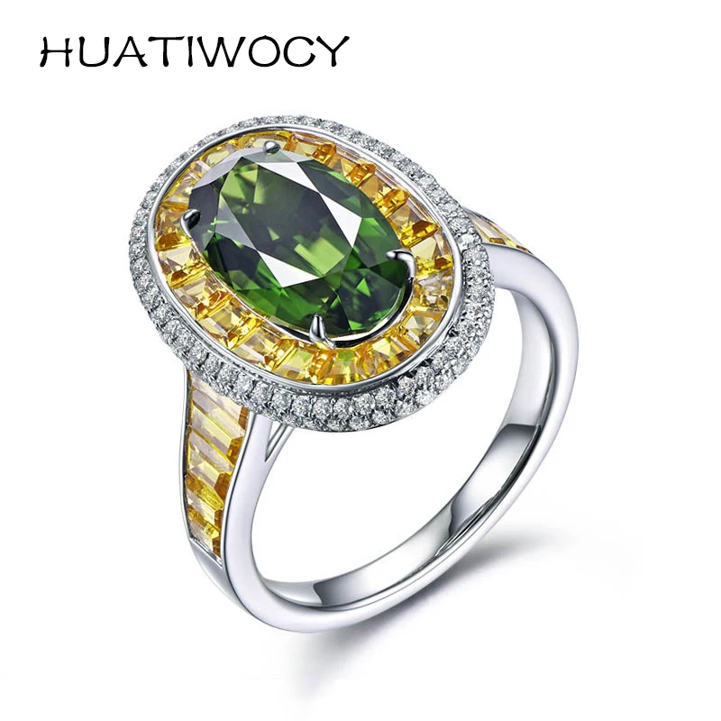 

Luxury Silver 925 Jewelry Ring with Zircon Gemstone Adjustable Finger Rings for Women Wedding Party Bridal Birthday Banquet Gift