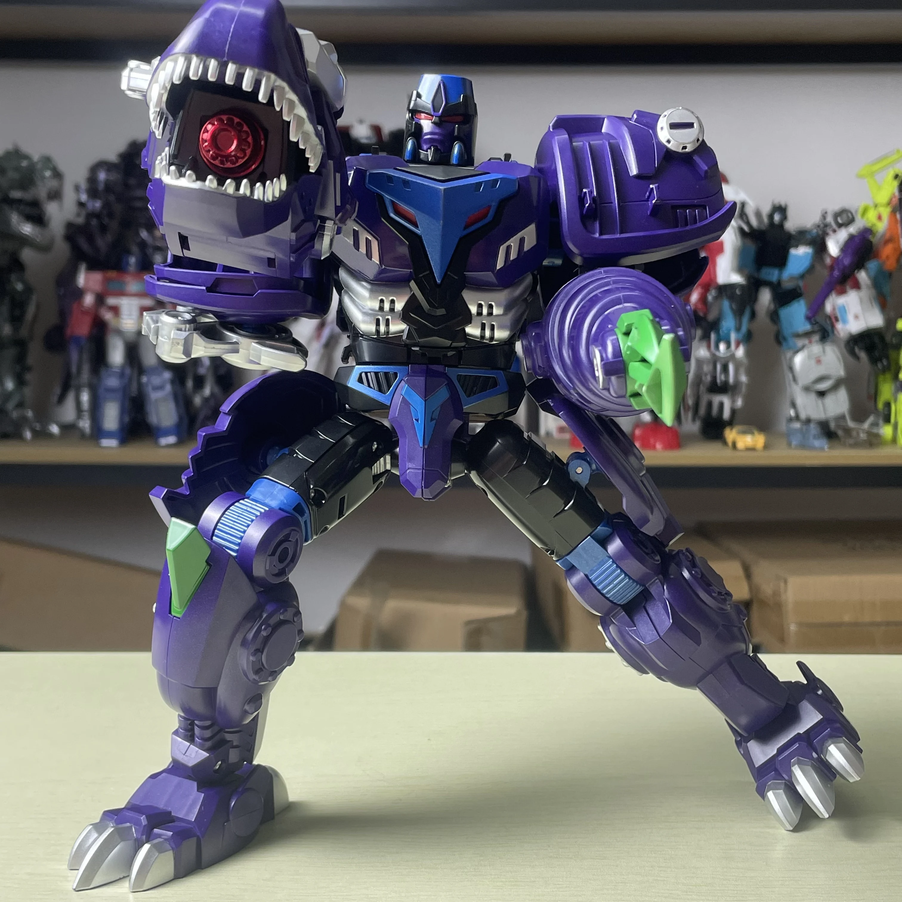 LiJiang XT-1611 Transformação Tiran T-REX Dinossauro Deformação Brinquedo BW Beast Wars 24,5 cm Bonecos de Ação