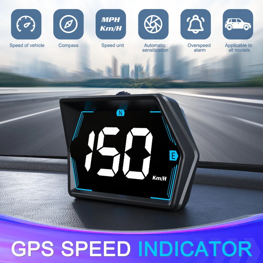 1pc G20 GPS Car Digital Speedometer HUD Head-Up Display Eletronics With Overspeed Alarm For All Car Speed Meter KMH MPH