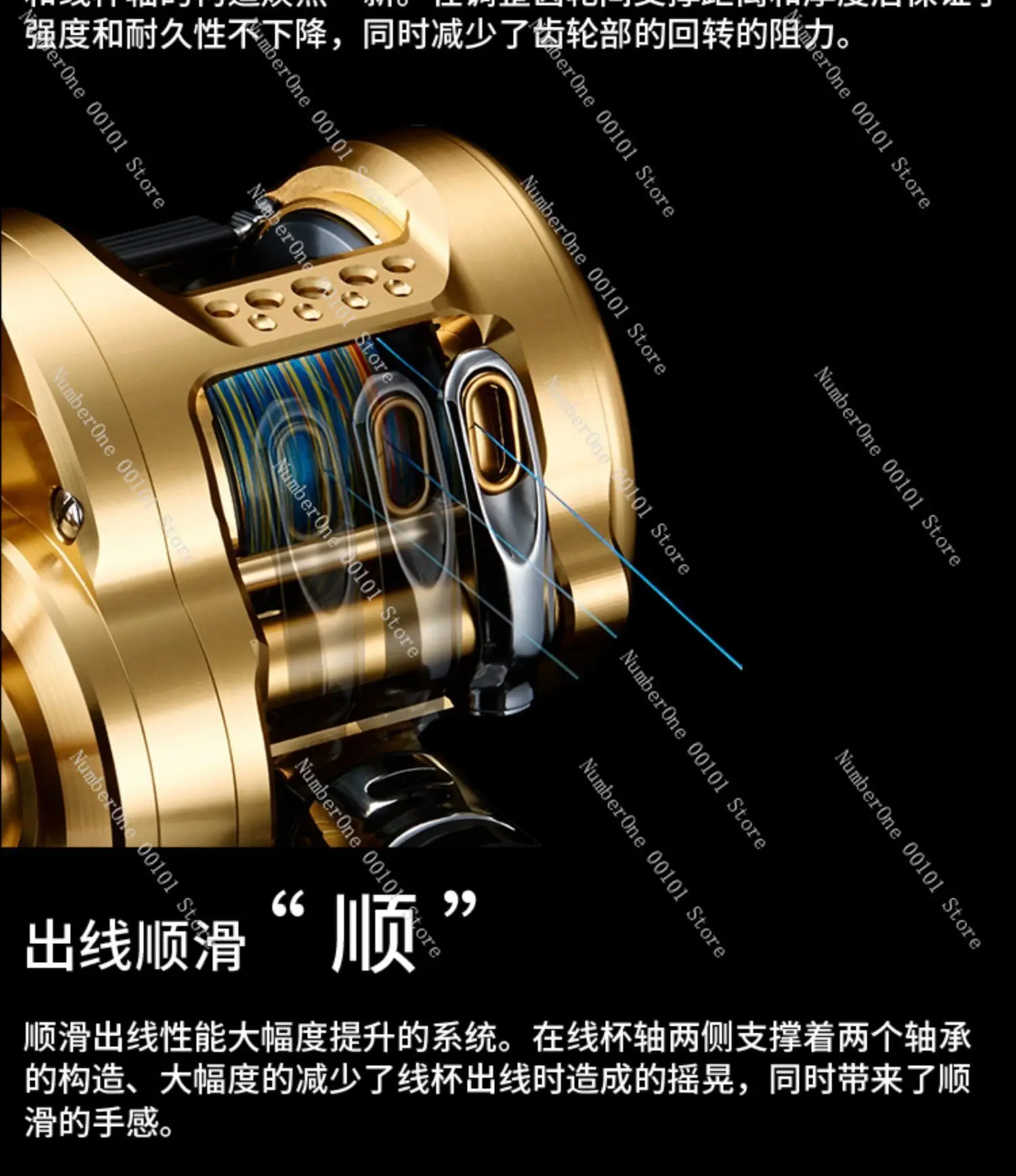 

Lei Qiang Black Boat Fishing Sea Fishing Slow Drum Fishing Wheel