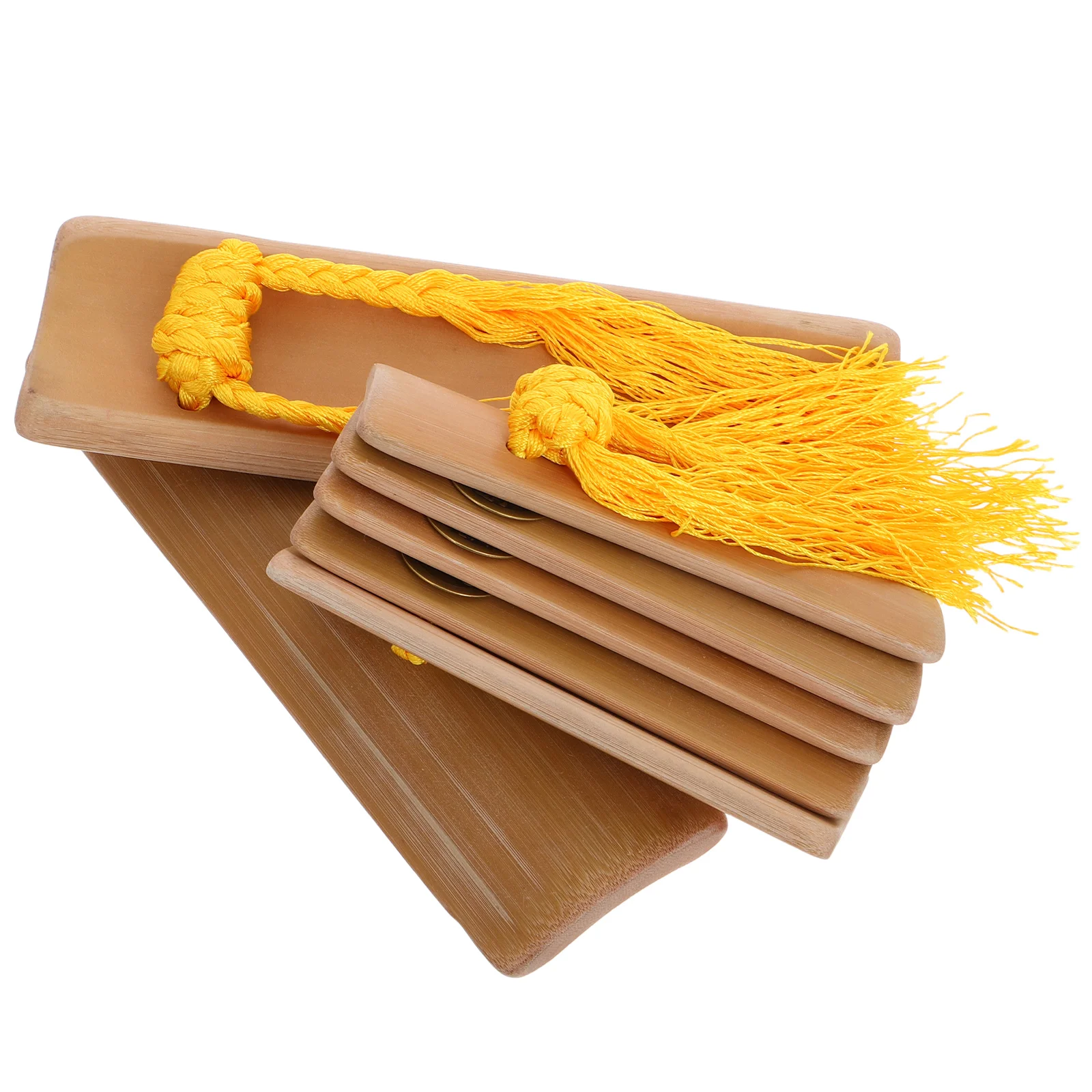 

2 Pcs Bamboo Traditional Percussion Instrument Lightweight Musical Props Chinese Folk Handmade
