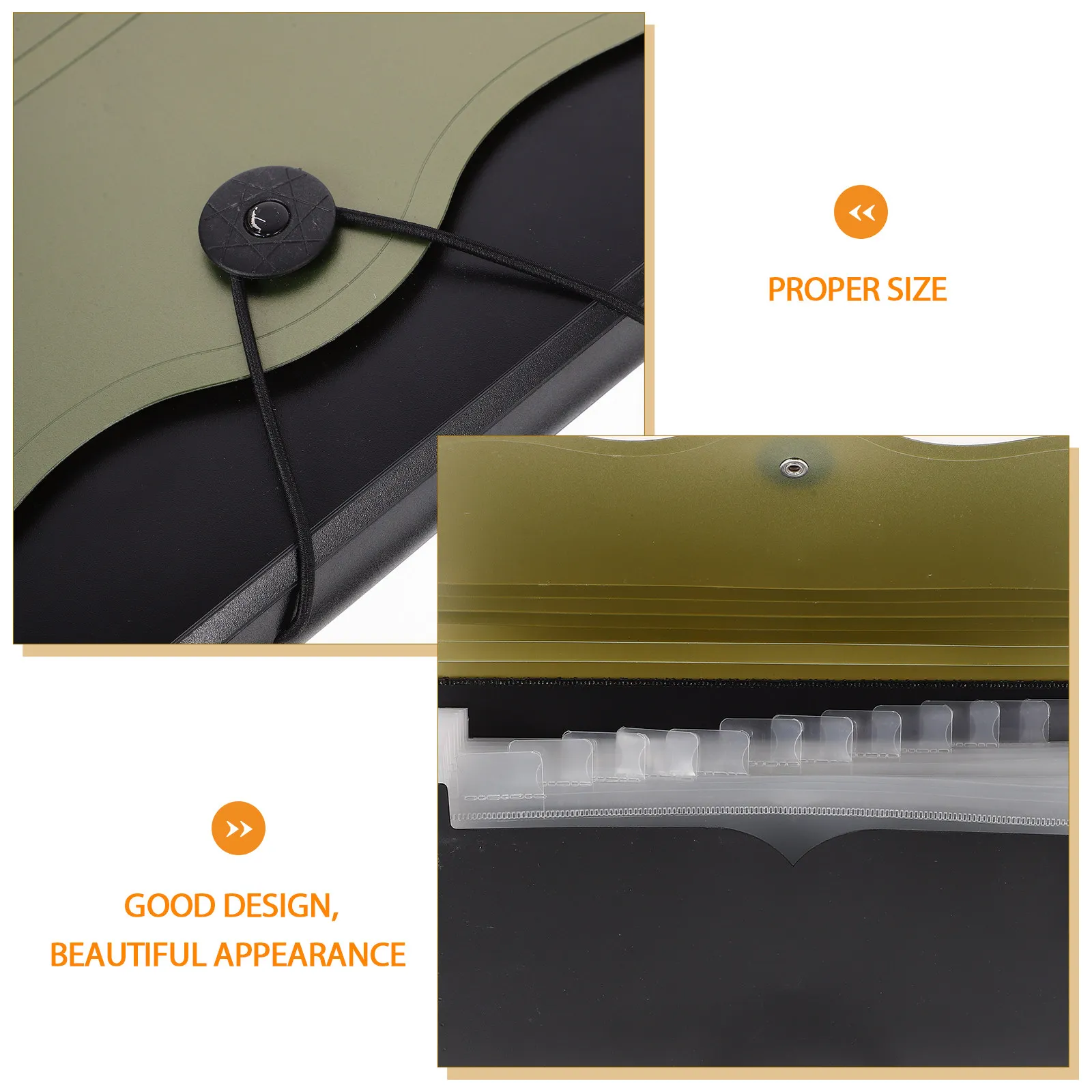 

Large Capacity Expanding File Folder Organizer Multipurpose Ticket Storage Bag Portable Document Holder for Office School Use