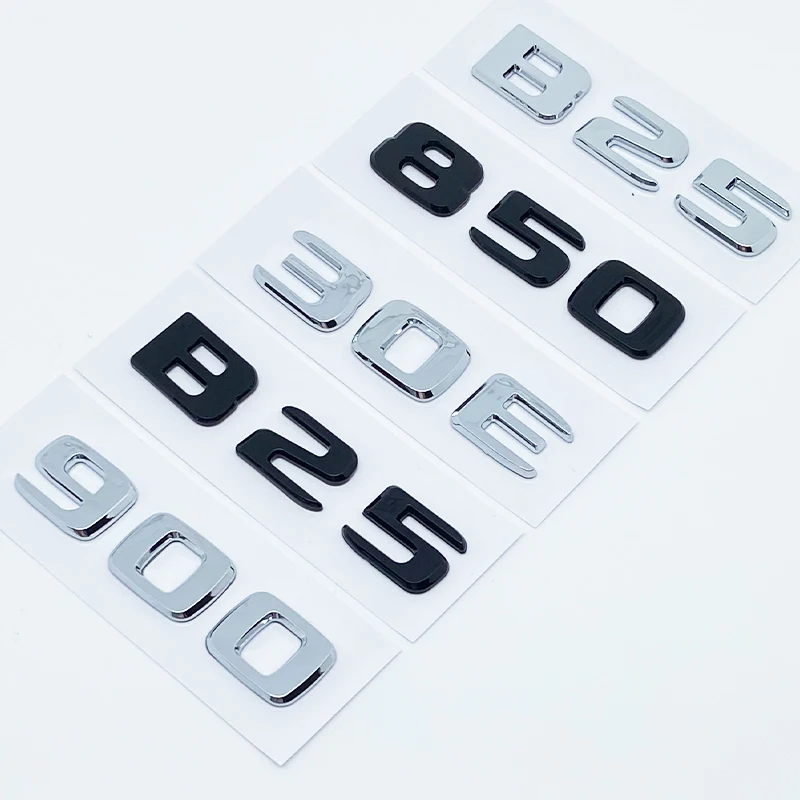 

Black Silve Letters B25 30E 900 850 800 700 ABS Emblem for Mercedes Benz Brabus E W212 W213 Car Trunk Badge Logo Sticker