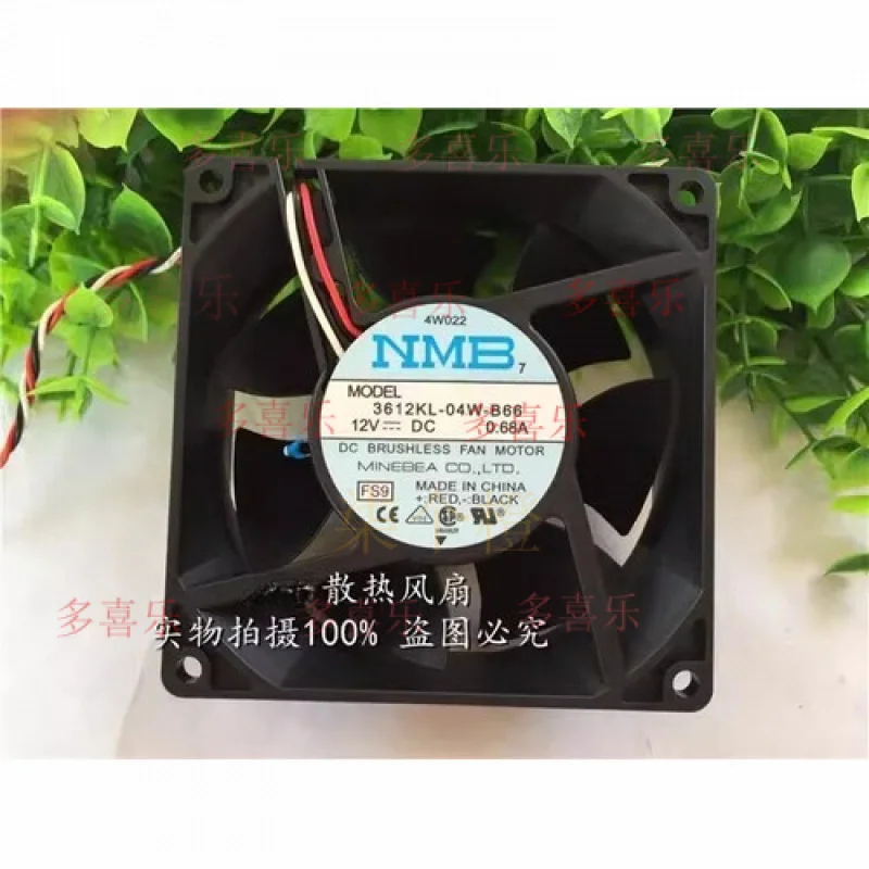 

WW for NMB 3612KL-04W-B66 DC12V 0.68A 90*90*32MM 3-Wire Server Cooling Fan