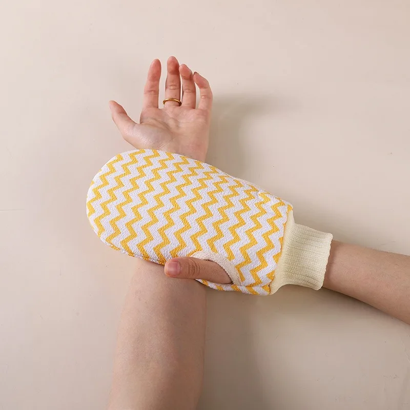 Doppelseitige Peeling-Badehandschuhe, verdickt, für kraftvolle Entfernung abgestorbener Schlamm, Rückenpeeling, Badezubehör