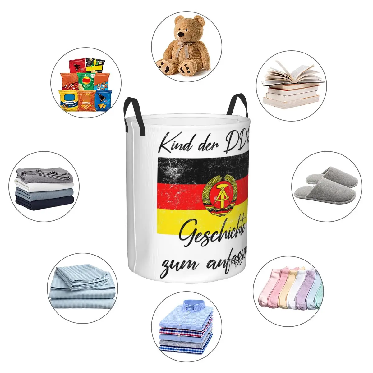 طفل جمهورية ألمانيا الجدار 9 نوفمبر 1989 سلال الغسيل القابلة للطي الملابس القذرة اللعب سلة التخزين كبيرة مقاوم للماء يعوق #2