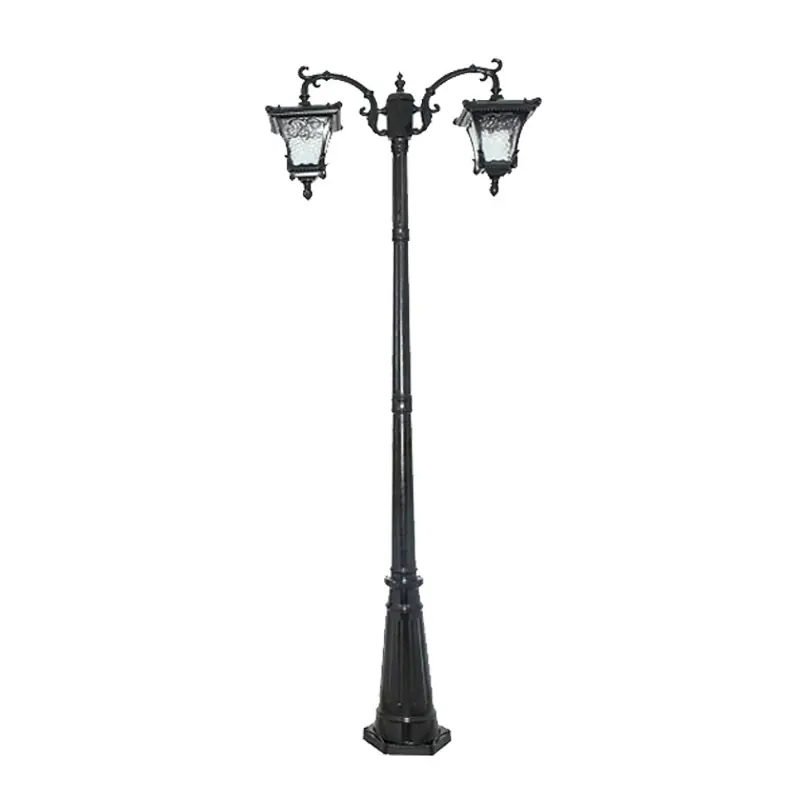 European Style Outdoor Waterproof Community Garden Villa Home Landscape Double Headed High Pole Street Lamp